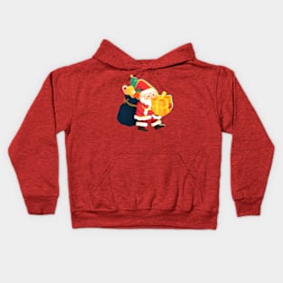 Santa and Christmas gifts Kids Hoodie